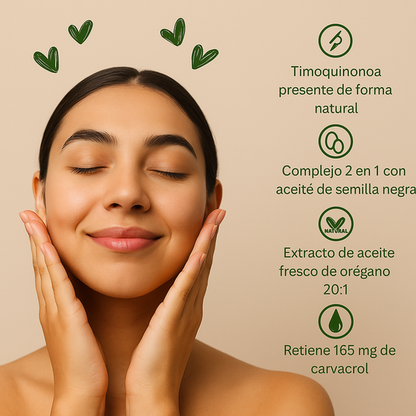 Aceite de Orégano 6000 mg + Semilla Negra Natural™ – 60 Cápsulas 🌿